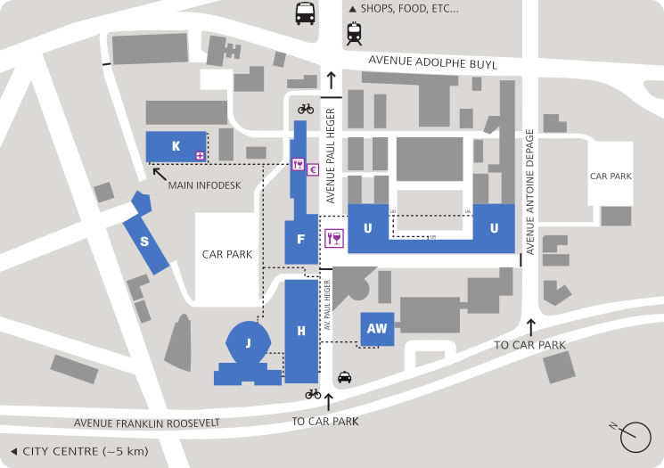 ULB Solbosch Campus map