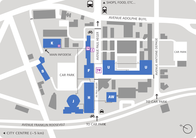 ULB Solbosch Campus map: Location of FOSDEM